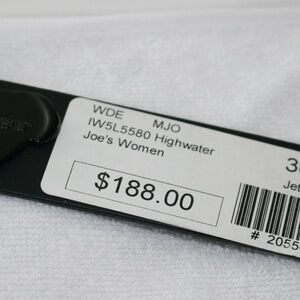 Joes Jeans Highwater size 30 black denim with beadwork.